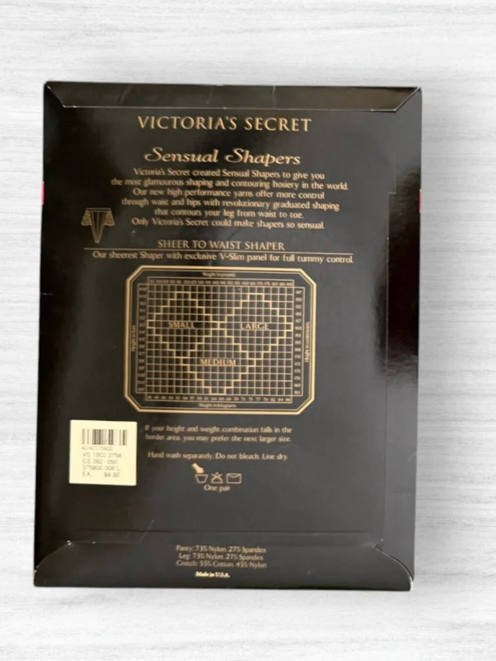Vintage 90s Victoria’s Secret Sensual Shapers Cream Large Pantyhose 4 Pair